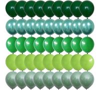 Green Mixed Balloons, 60 Packs 12 Inch Different Shades Dark Green Balloons Metallic Balloon Olives Sage Green Balloon for Birthday, Baby Shower, Jungle Safari Party Decoration