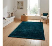 Green Modern Shaggy Plain Polypropylene Easy To Clean Green Area Rug The Rug Shop UK Green 60cm x 120cm