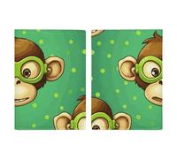 Green Monkey Passport Holder, ID Card Protector Case Passport Holder with Slot Passports Travel Wallet Document Cover for Women And Men