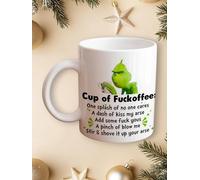 Green Monster Christmas Coffee Tea Mug. Secret Santa Idea. Rude Naughty Joke.