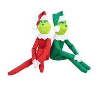 Green Monster Doll Christmas Suffed Plush Toy Fairy Elf Ornament (2PCS)