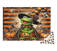 Green Monster Jigsaw Puzzle Pumpkin Patch 1000 Pieces Recycled Paper Adults Jigsaws Impossible Difficult Challenge Decompression Home Fun Gift 52x38cm/1000pcs