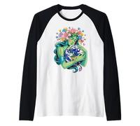 Green Mother Nature Earth Day Earth Mother Planet Nature Raglan Baseball Tee