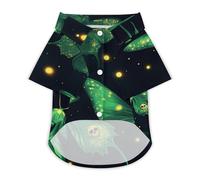 Green Moths with Skull Lightweight Dog Shirt Breathable Summer Clothes Casual Pet T-Shirts for Small Medium Large Dogs Cats
