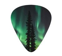 Green mountain Aurora Prints Guitar Picks - 12-Piece Set with 3 Different Thicknesses, Suitable for Electric and Acoustic Guitars