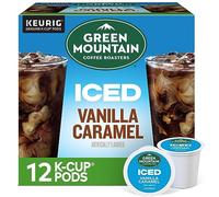 Green Mountain Coffee Roasters Brew Over Ice Vanilla Caramel, Single Serve Keurig K-Cup Pods, Flavored Iced Coffee, 72 Count