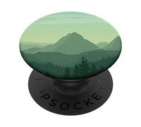 Green Mountain Pop Mount Socket Art Work Tree Woods PopSockets Adhesive PopGrip