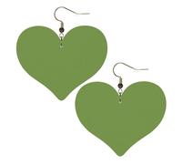 Green Mountain Prints Stylish Heart-Shaped Earrings Lightweight Women'S Accessories Perfect For Parties And Valentine'S Day.