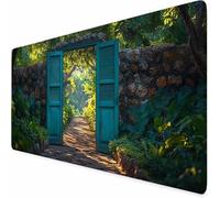 Green Mouse Mat 48x24inch Oxygen Bar Gaming Mouse Pad, Large Mousepad with Non-Slip Rubber Base, Office Accessories with Stitched Edge, Washable Mousepad for Laptop, Office/Gaming, Room Decor -XZ8V