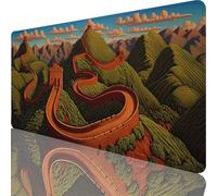 Green Mouse Mat 600 x 400 x 4 mm Large Gaming Mouse Pad The Great Wall Of China Desk Mat with Stitched Edges, Mousepad Non Slip Rubber Base, Waterproof Soft Desk Pad for Home Office Decor Gifts l-127