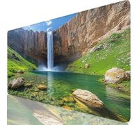 Green Mouse Mat 63.0x31.5x0.12 inches XXL Gaming Mouse Pad Fall Desk Mat, Desk Accessories with Non-Slip Base and Stitched Edge, Improved Precision and Speed Gaming Mousepad for Laptop, Office Y8-529