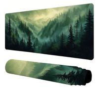 Green Mouse Mat Forest Desk Mat 1000x500x3mm Mouse Pad Large,Waterproof Mousepad with Stitched Edges and Non-Slip Rubber Base Mousemat,Desk Accessories for Men,Work From Home Essentials Gifts J1-689
