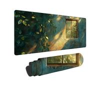 Green Mouse Mat Fresh Mouse Pad 36x16inch, Washable Mousepad, Gaming Mousepad Office Accessories with Anti-Slip Rubber Base Double Stitched Edges for Laptop Office, Decor, Gifts for Men -TL43F4