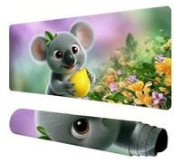 Green Mouse Mat Koala Desk Mat 1500x800x3mm Mouse Pad Large, Waterproof Mousepad with Stitched Edges and Non-Slip Rubber Base Mousemat, Desk Accessories for Men, Work From Home Essentials Gifts J1-455