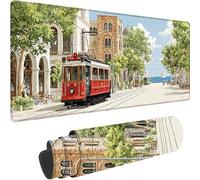 Green Mouse Mat Large 1000x500x3 mm Extended Gaming Mouse Pad Street Desk Mat With Stitched Edges, Waterproof Soft Cloth Mousepad, Non-Slip Rubber Base Desk Pad for Office Accessories Gifts z-4196