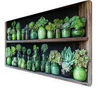 Green Mouse Mat Leaf Gaming Mouse Pad XXL 90 x 40cm Desk Mat Large with Non-Slip Base and Stitched Edge Keyboard Pad for Gaming/Home/Office Work/Accessories Gifts, Improved Precision and Speed p2242i