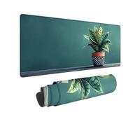 Green Mouse Mat Simple Mouse Pad 36X12inch, Washable Mousepad, Gaming Mousepad Office Accessories with Anti-Slip Rubber Base Double Stitched Edges for Laptop Office, Decor, Gifts for Men -TL45AF