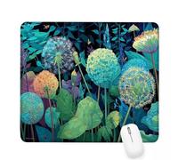 Green Mouse Pad 240x200x3mm Dandelion Small Mouse Mat with Rubber Base Slogan Non-Slip Splash Resistant Surface Portable Desk Mat for Office, Work Home Gaming Desktop Decor, Woman/Men Gifts J-953