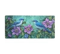 Green Mouse Pad 800 x 300 mm Large Mouse Mat Flower Desk Mat with Water Resist Surface，XXL Mousepad with Anti-Slip Rubber Base，Extended Gaming Mouse Pads for Desktop Decor，Gift for Women/Men M778