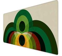 Green Mouse Pad Abstract Large Mouse Mat, Gaming Desk Mat Soft Smooth Surface and Anti-Slip Rubber Base Waterproof Soft Cloth, Desk Accessories for Men, Home Office, Computer (Green 90 x 40cm) a5491