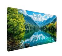 Green Mouse Pad Landscape Large Mouse Mat 60 x 30cm Desk Mat Large Non-Slip Rubber Base-Smooth Cloth Surface, Durable Stitched Edges Desk Pad for Gaming, Computer, Office Accessories (Green) 58268s