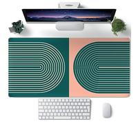 Green Mouse Pad Large Boho Desk Mat On Top of Desks Desk Pad Full Desk Mousepad Big Computer Keyboard Mouse Mat Deskmat Desktop Pad 31.5''X 15.7'' Boho Desk Decor Accessories for Women