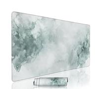 Green Mouse Pad Large Gaming Keyboard Pads 19.7x9.8x0.12 inch Computer Full Desk Mat Waterproof with Rubber Base Non-Slip xxl Abstract Laptop Mat Gaming Accessories with Stitched Edges Office w-1670