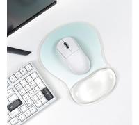 Green Mouse Pad with Gel Wrist Rest Support, Ergonomic Desk Accessories | Cooling Comfort Pain & Fatigue Relief Easy to Clean Office Accessories