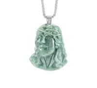 Green Myanmar Jade Pendant Necklace Real Burmese Jadeite