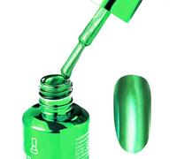 Green Nail Polish, Chrome Metallic Nail Polish, Quick Dry Long Lasting Nail Varnish, Metal Effect Breathable No UV Needed Nail Art Polish Manicure for Women