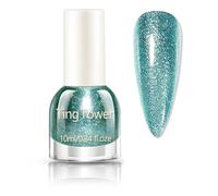 Green Nail Polish - Glitter Nail Varnish - Holographic Shimmer And Shine Quick Dry nail polish - Long Lasting Chip Resistant Nail Polish for DIY Nail Art Manicure at Home