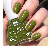 Green Nail Polish - Nail Varnish Quick Dry & Long Lasting - High Glossy Water Based Non-Toxic Green Nail Varnish - Chip Resistant Breathable Nail Polish for Women Girls DIY Manicure