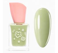 Green Nail Polish - Quick Dry Sage Green Nail Varnish - Long Lasting & High Glossy Pale Nail Varnish - Chip Resistant Breathable Nail Polish - Water Based No Need Cure for Women DIY Manicure
