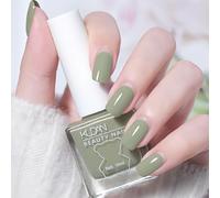 Green Nail Polish - Sage Green Nail Varnish - Quick Dry & Long Lasting Nail Varnish No Need Baking - Chip Resistant Breathable Nail Polishes for Women Girls DIY Manicure