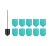 Green Nail Sanding Caps with Mandrel 180 Grit 10mm for Drills | Plastic and Sand Build, Integrated Shaft, Stable Rotation, Gentle Care for Gel and Natural Nails