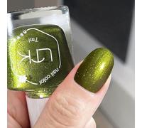 Green Nail Varnish - Glitter Green Nail Polish Quick Dry - Long Lasting & High Glossy Matcha Nail Polish - Chip Resistant Water Based Nail Varnish for DIY Manicure at Home