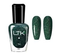 Green nail Varnish - Glitter & Long-Lasting Polish - Chip-Resistant, Rapid-Dry, Shiny Nail Art