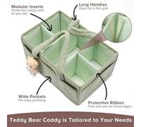 Green Nappy Caddy Organiser, Portable Storage Basket