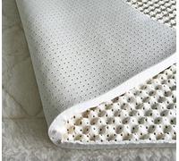 Green Natural Organic Egg Crate Latex Mattress Topper Queen Size - Medium Firm - GOLS Certified Organic Convoluted Latex Foam - Pressure Point Back Pain Relief Sleeps Cool Breathable Bed Pad