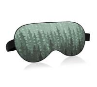 Green Nature Forest Landscape of Pine Fir Trees Art Adjustable Sleep Mask Lightweight Blindfold with Fashion Patterns Elastic Hidden Strap Relaxing Light Block 9.45 x 3.9 inch