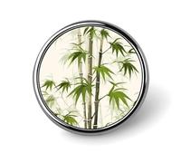 Green Nature Plant Badges Circle with Button Design, Personalized Picture Pin Brooches, Round Badge Holders for Decorate Hat Shirt Clothing Bag Accessories