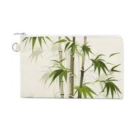 Green Nature Plant Coin Purses with Zipper, Personalized Zero Wallet for Shopping, Small Makeup Pouches Bag for Travel, Card Organizer Case, Portable Canvas Change Purses