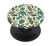 Green Nature Plants Leaves Pattern Art PopSockets Swappable PopGrip