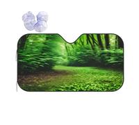 Green Nature Print Sun Shade Windshield Fashion Foldable Car Front Window Sunshades for Most Sedan SUV