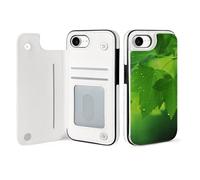 Green Nature Printed Wallet Case for iPhone 16 E - Flip Leather Wallet Phone Cases Cover with Card Slots