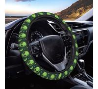 Green Neon Funny Alien Steering Wheel Covers Elastic Steering Wheel Grip Wrap Stretch Car Handle Covers 38Cm For All Seasons Suv Women