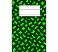 Green Neon Pixels Composition Notebook - College Ruled - 6" x 9" - 120 Pages