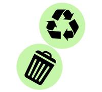 Green Night Glow Garbage Can Sticker Large Self-Adhesive PVC