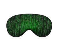 Green Number Binary Eye Mask, Side Sleeping Mask Light Blindfold Sleeping Mask Nose Pad and Elastic Band for Children Women and Men