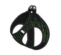 Green Number Binary Print Adjustable Harness Leash Set For Cats And Dogs, Soft Breathable Kitten Puppy Mesh Vest With Reflective Design, Escape-Proof Lead For Small Pets Walking Training